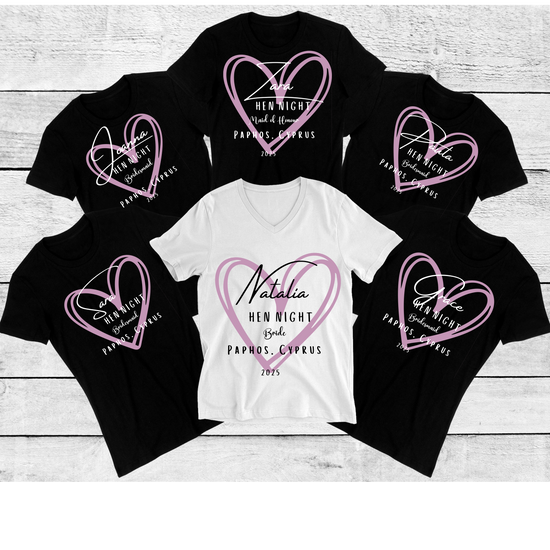 “Hen Night” Custom T-Shirt for Bridal Party Members