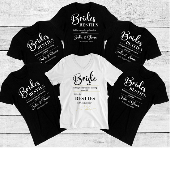 Bride’s Bestie” Custom T-Shirt for the Bride’s Closest Friends
