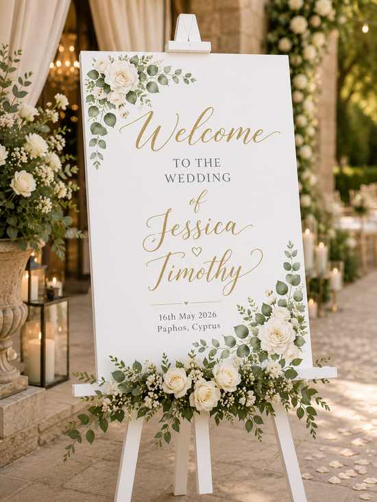 Large A1 - 60 x 80 printed sign Floral and print