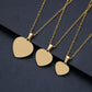 Personalised Stainless Steel Heart Necklace | Custom Engraved Heart Pendant