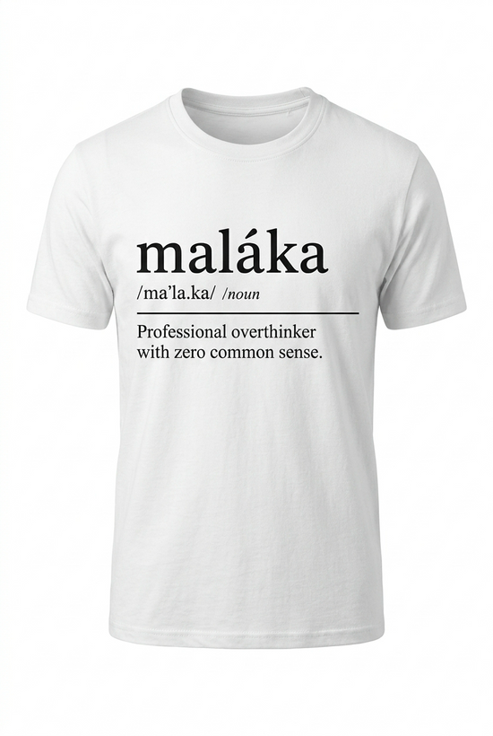 Maláka Definition T-Shirt – Professional Overthinker Funny Greek Tee