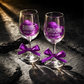 Personalised Engraved Wedding Glasses Set – Bride & Groom