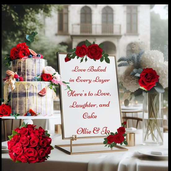 “Cake Table” Custom Wedding Sign – Personalized with Message, Names, and Wedding Date