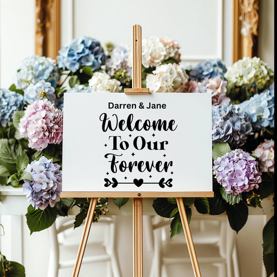 Welcome to Our Forever” Wedding Sign – Acrylic (24 x 32)